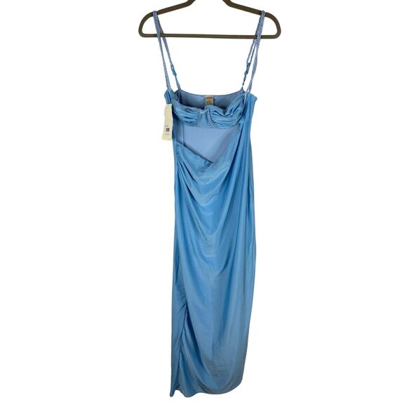 Baobab Lula Maxi Dress Satin Cutout Party Statement Beach Weddings Formal Sz M - Picture 4 of 9